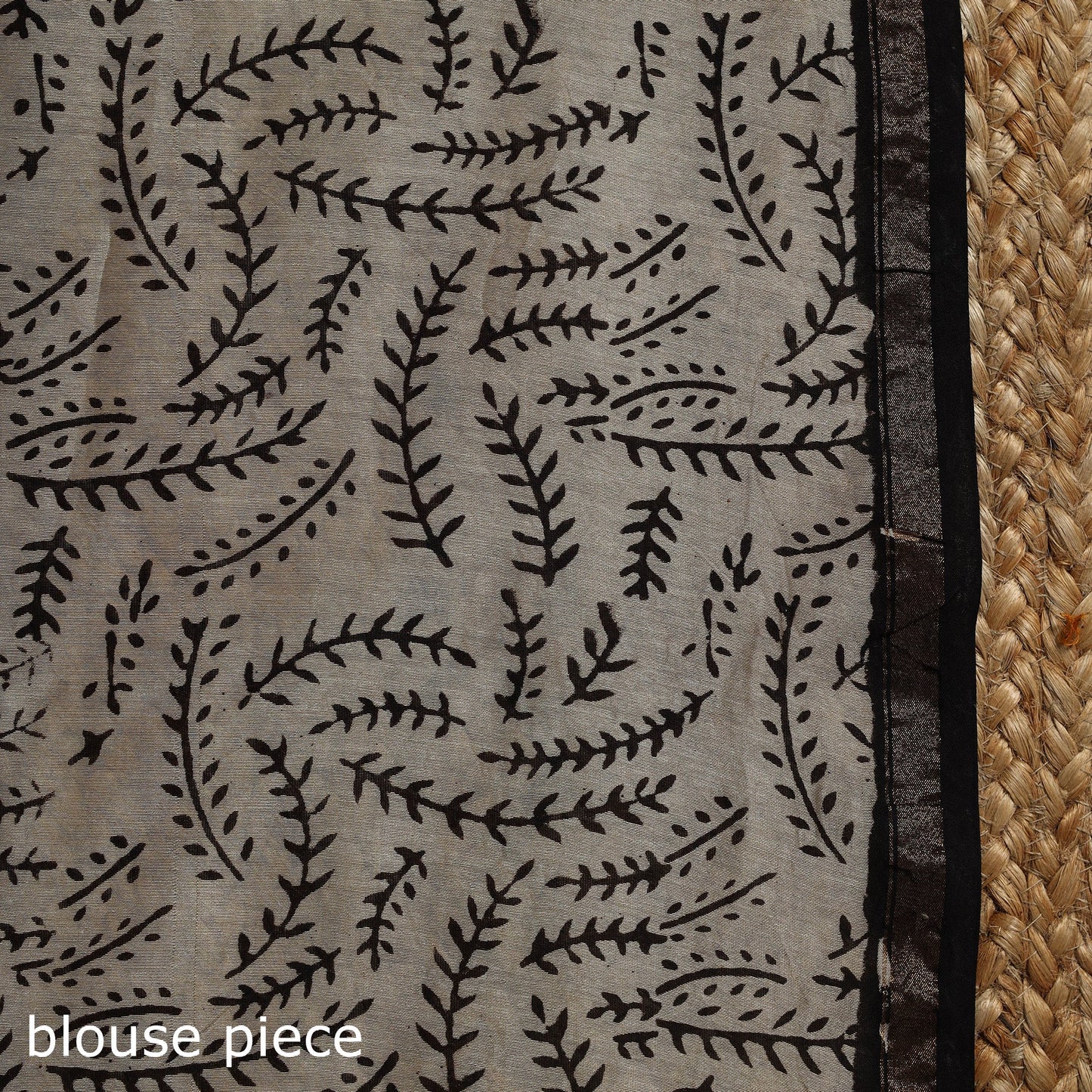 Chanderi silk hand bagru saree with zari border 13