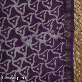 Chanderi silk hand sanganeri saree with zari border 01