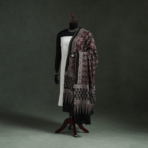 Chanderi silk kutch hand block print natural dyed handloom