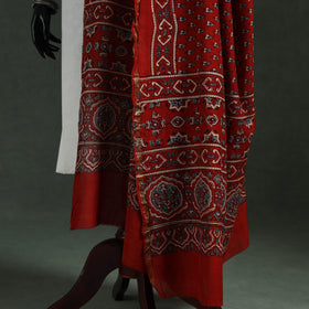 Chanderi silk kutch hand block print natural dyed handloom