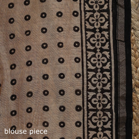 Chanderi silk natural dyed hand block dabu bagru print