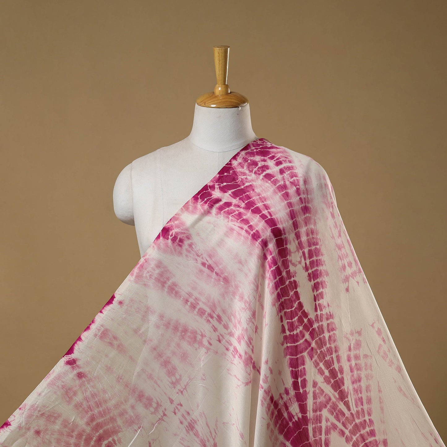 Chanderi silk tie-dye shibori fabric 01 - handcrafted