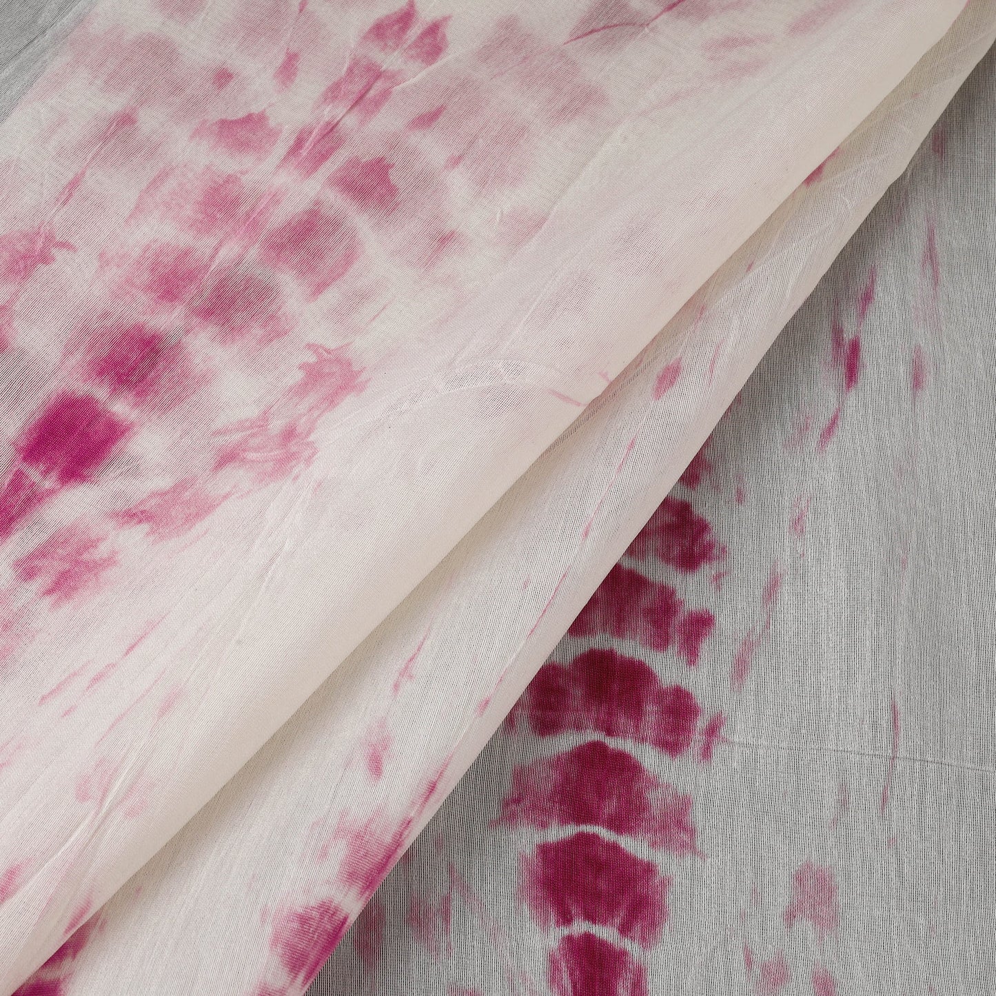 Chanderi silk tie-dye shibori fabric 01 - handcrafted