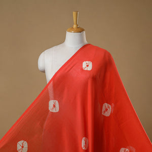 Chanderi silk tie-dye shibori fabric 03 - handcrafted