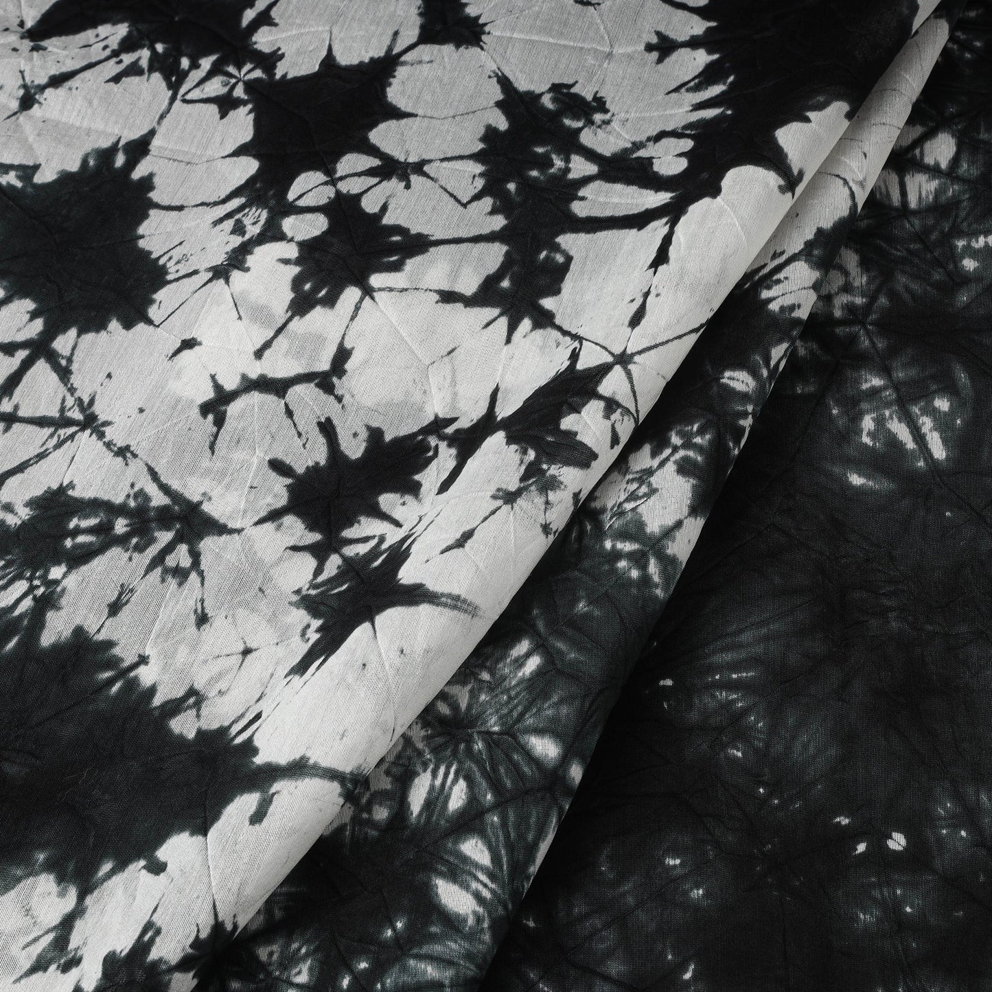 Chanderi silk tie-dye shibori fabric 04 - handcrafted