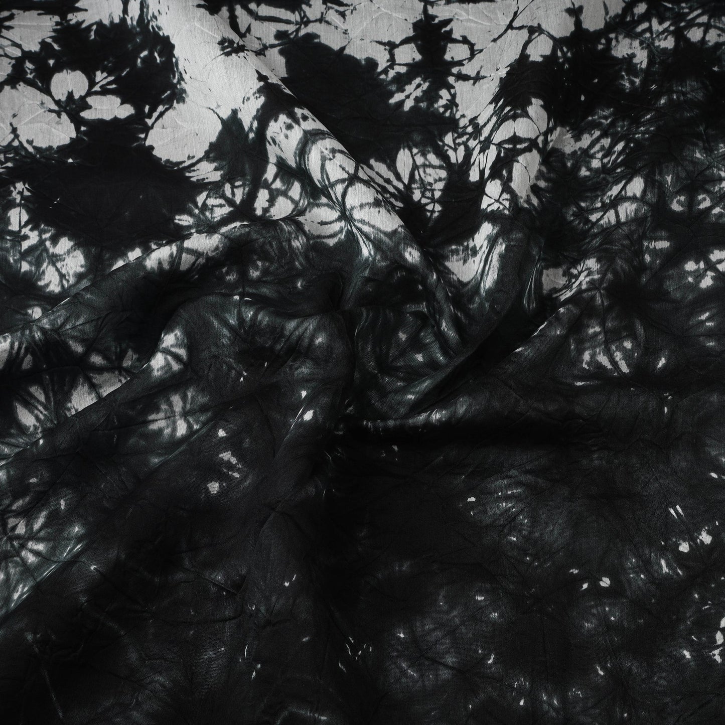 Chanderi silk tie-dye shibori fabric 04 - handcrafted