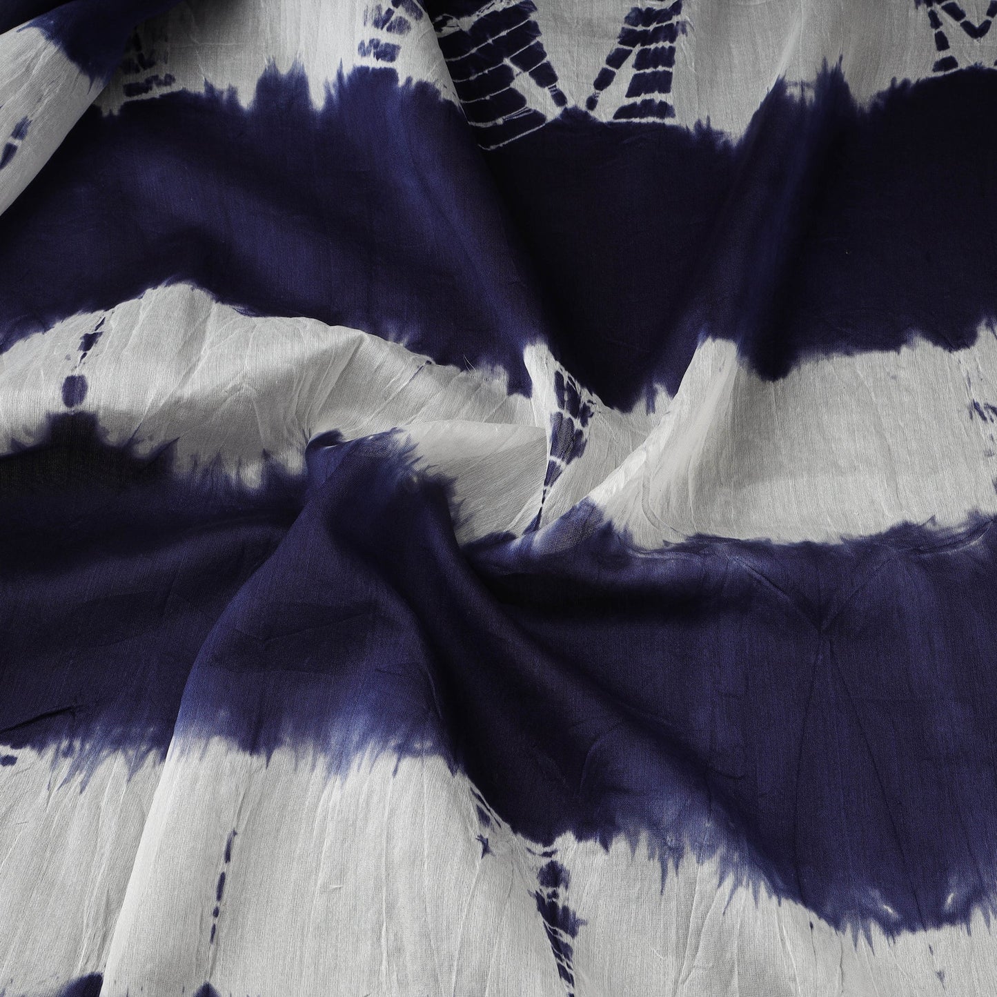 Chanderi silk tie-dye shibori fabric 05 - handcrafted