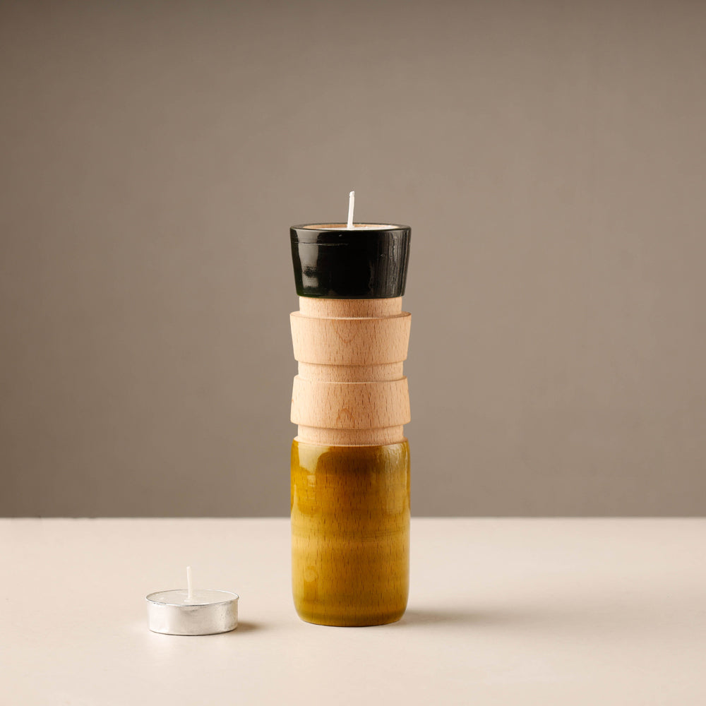  Channapatna Handmade Wooden Candle Stand Online in India  