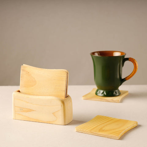  Traditional Channapatna Handmade Wooden Coaster Online in India  