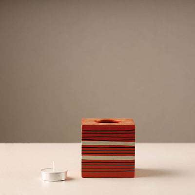  Cylinder - Traditional Channapatna Handmade Wooden Tealight Candle Holder Online in India  