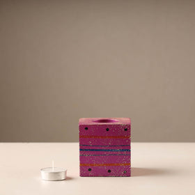  Cylinder - Traditional Channapatna Handmade Wooden Tealight Candle Holder Online in India  