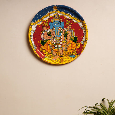 Buy Handpainted Cheriyal Painting Wooden Plate/Wall Frame by Dhanalakota Sai Kiran Online at iTokri.com