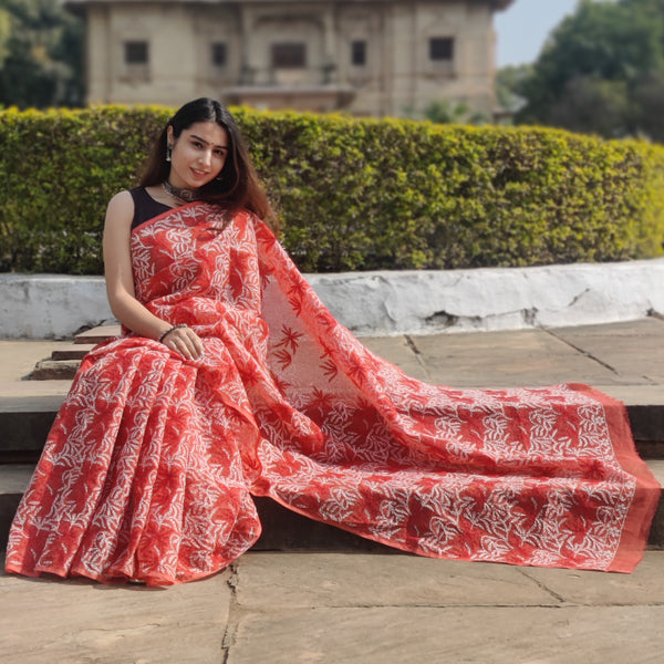 Maroon Maheshwari Silk Dress Material – RKG SHOPPING