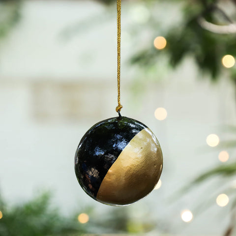  Christmas Ball - Handmade Papier Mache Christmas Ornament 