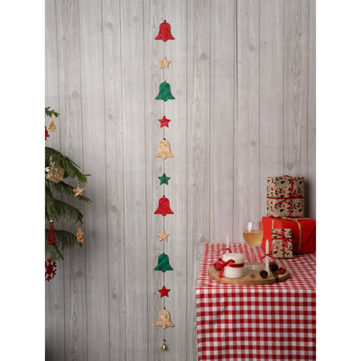 Christmas decor bamboo carol hanging (115 cm) - handcrafted