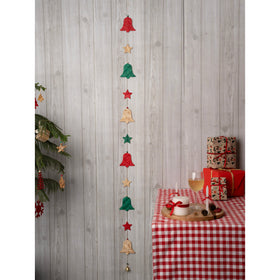 Christmas decor bamboo carol hanging (115 cm) - handcrafted