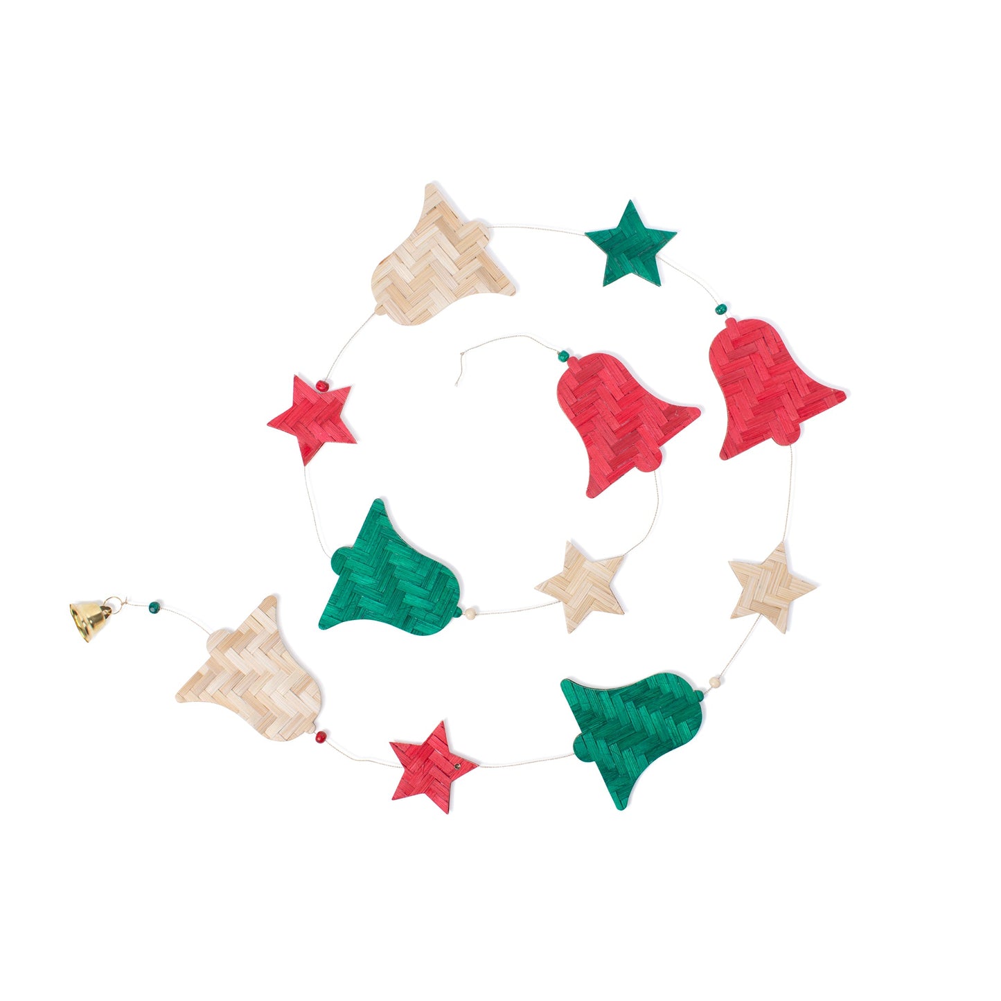 Christmas decor bamboo carol hanging (115 cm) - handcrafted