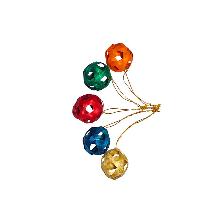 Christmas decor bamboo star moon hanging (set of 5)
