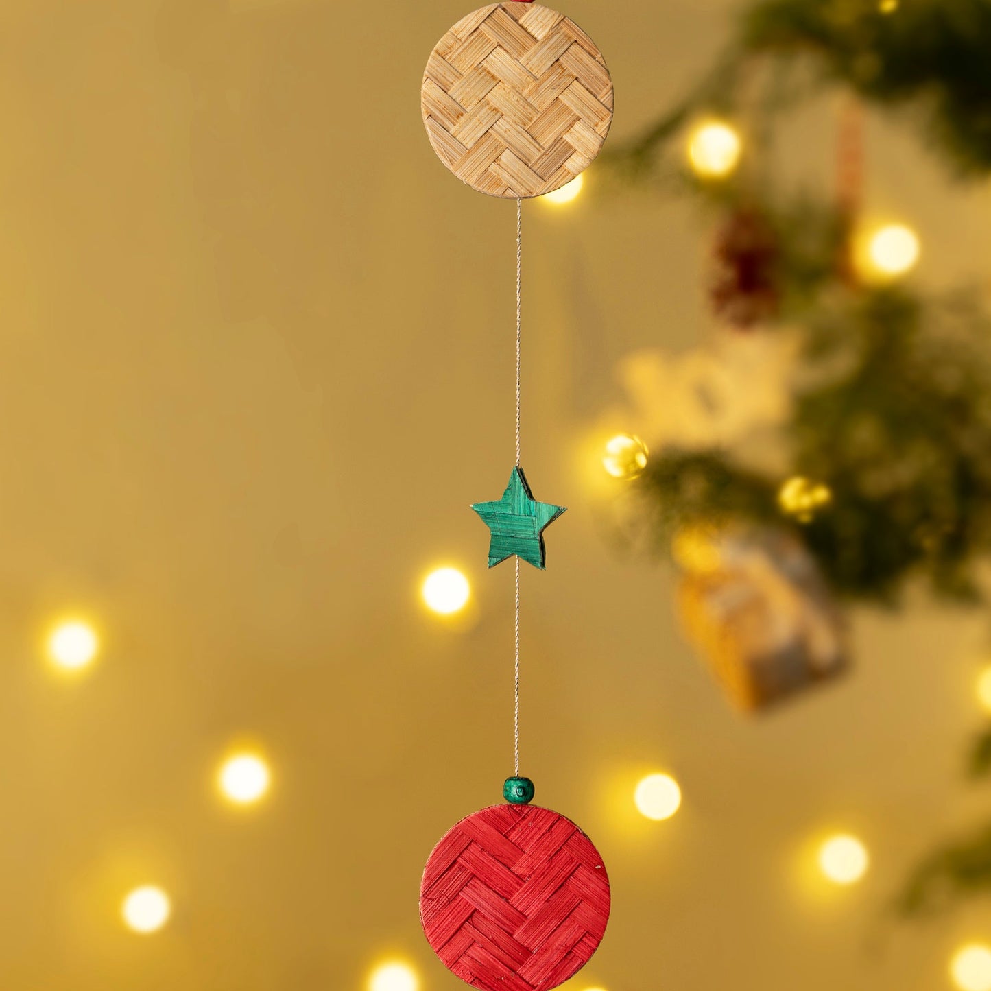 Christmas decor bamboo starmoon hanging (115 cm)