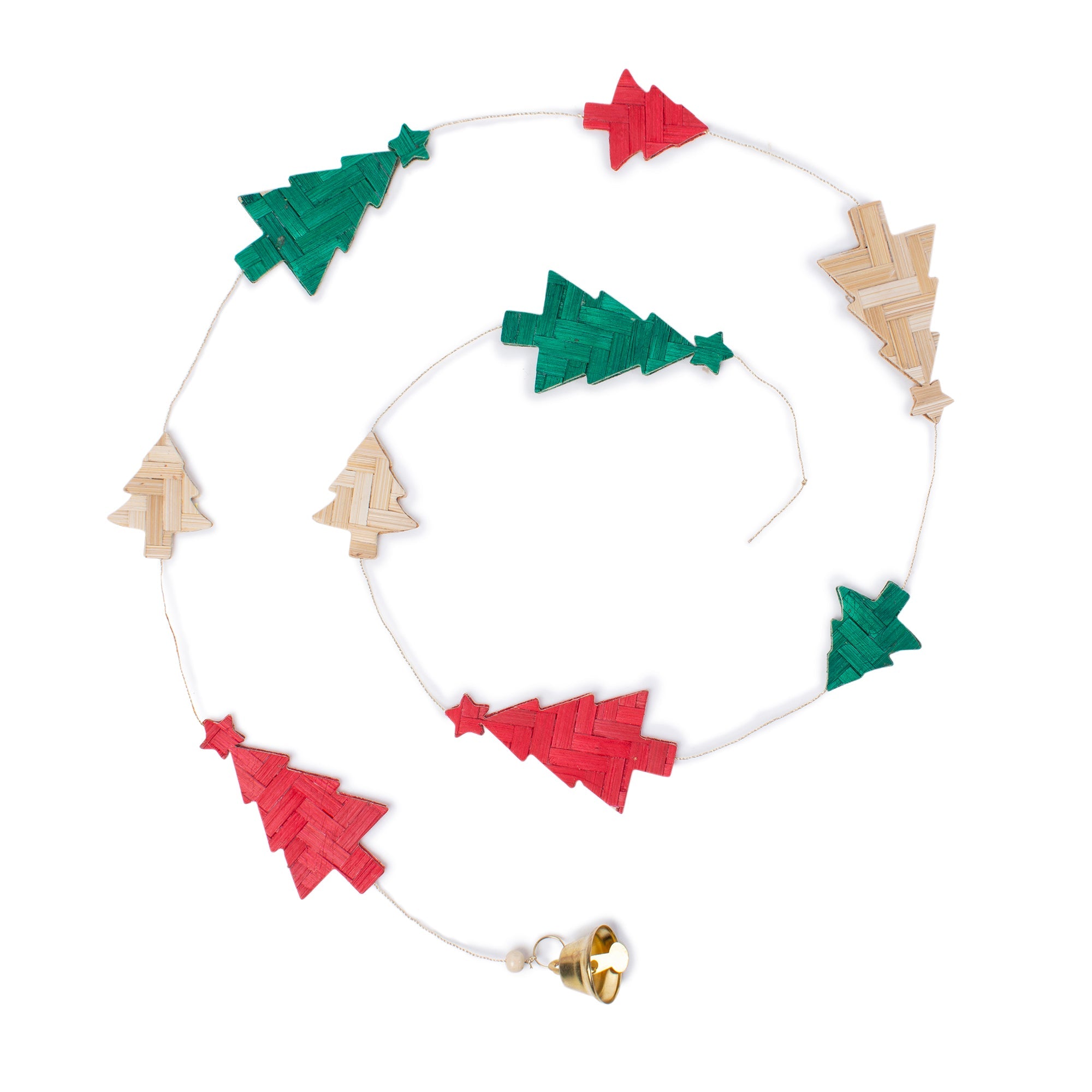 Christmas decor bamboo tree hanging (115 cm) - handcrafted