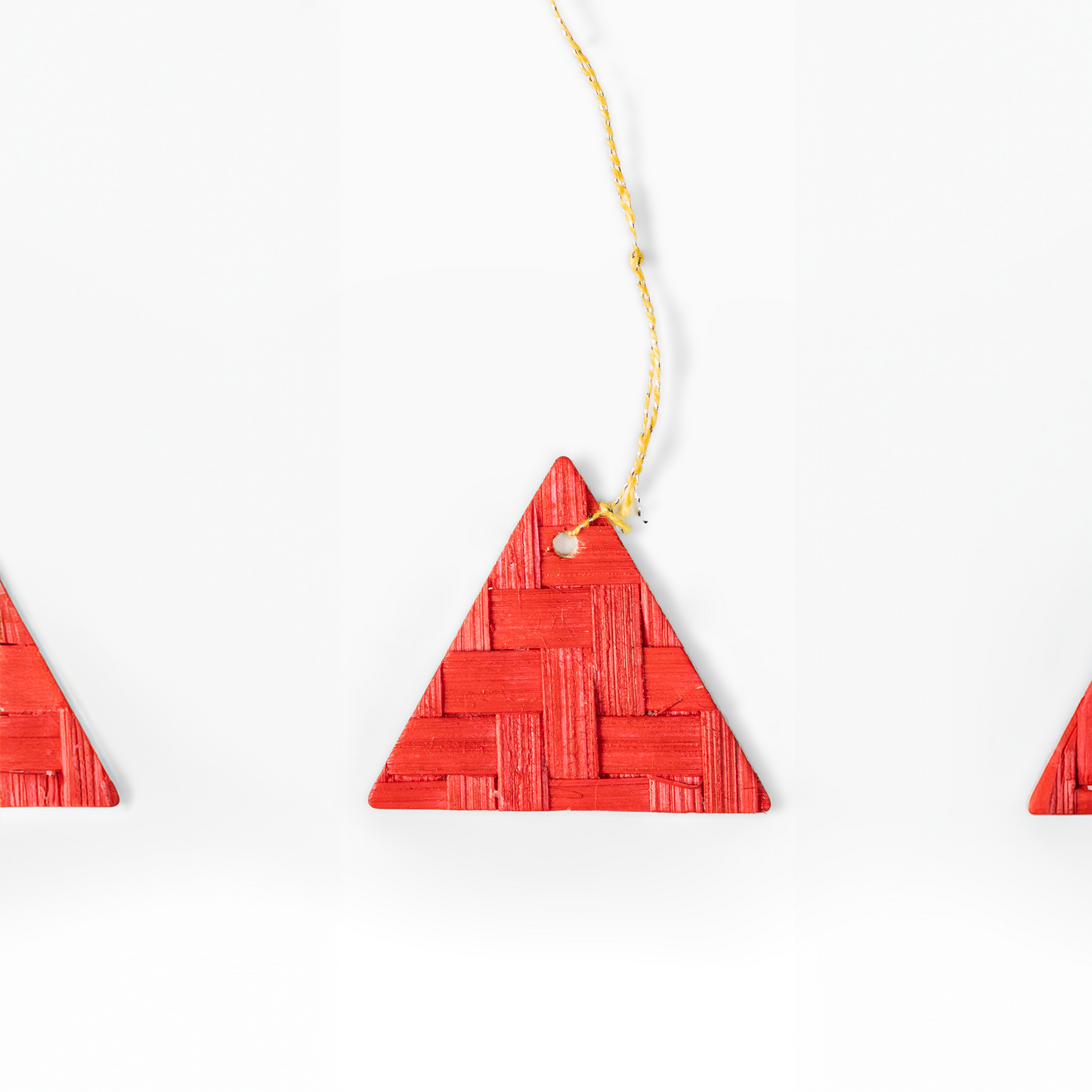 Christmas decor bamboo triangle hanging (set of 5)