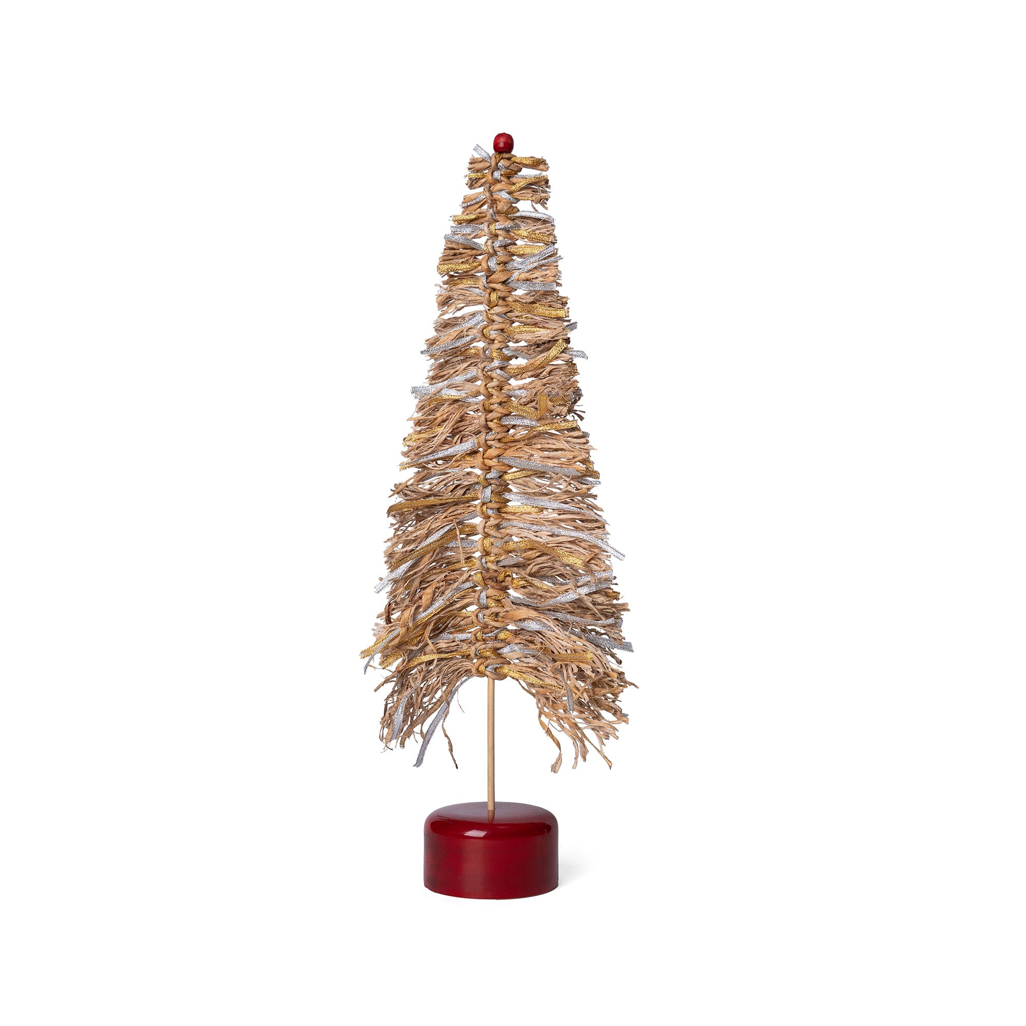 Christmas decor banana bark & bamboo frill tree