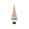 Christmas decor banana bark & bamboo grid tree - handcrafted