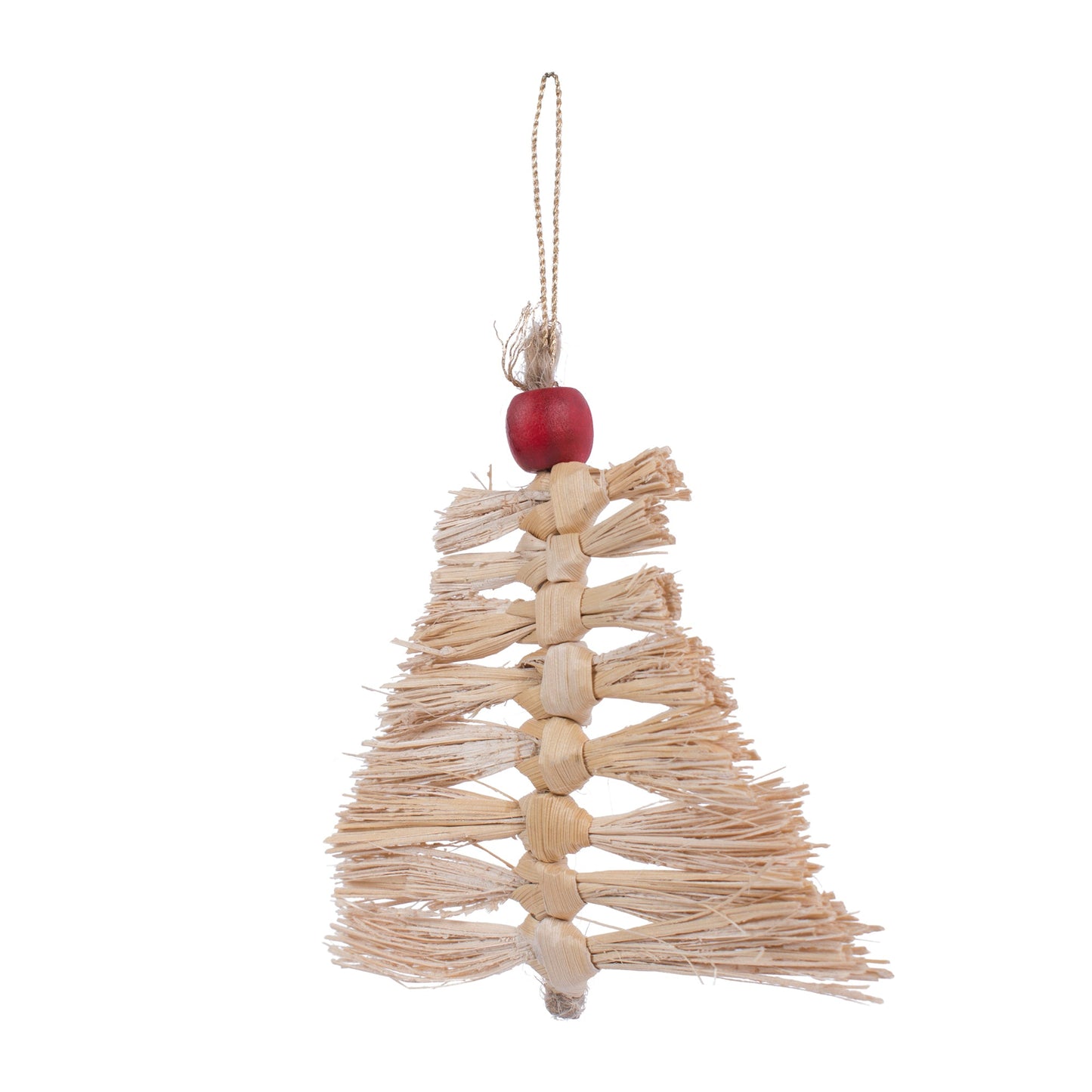 Christmas decor banana bark frill tree hanging (set of 2)