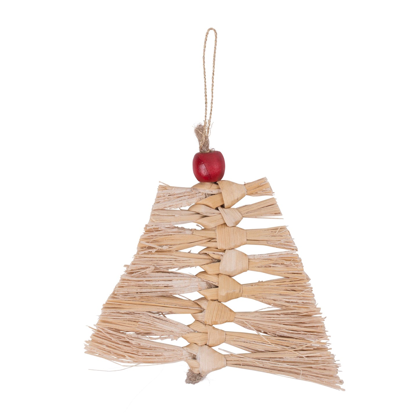 Christmas decor banana bark frill tree hanging (set of 5)