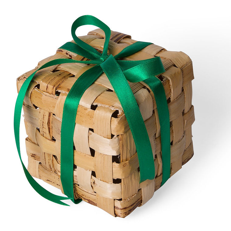 Christmas decor banana bark gift boxes (set of 4)