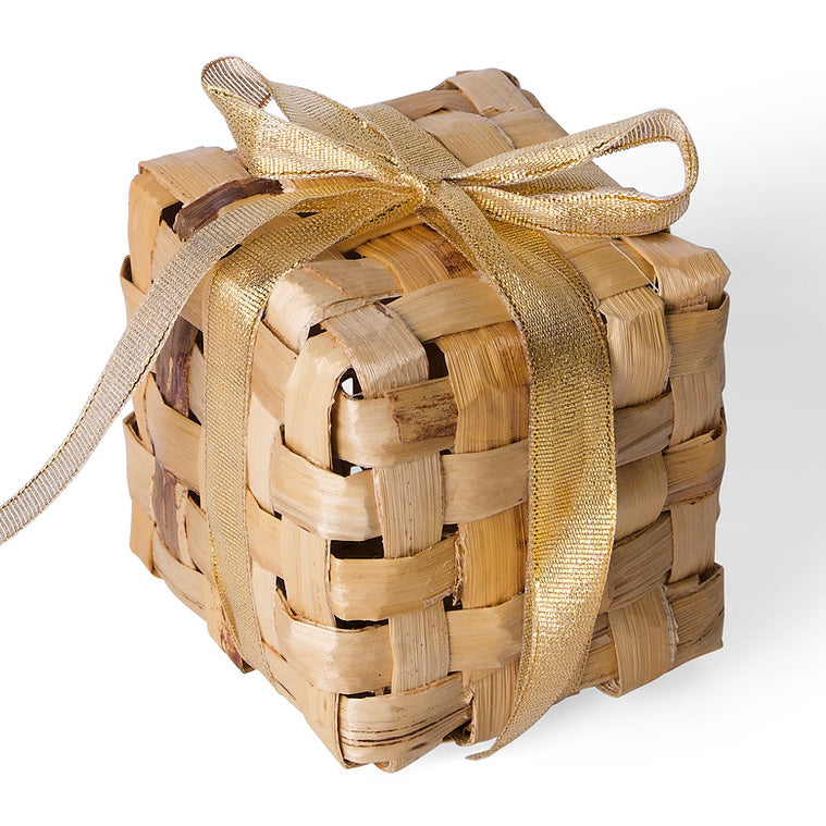 Christmas decor banana bark gift boxes (set of 4)