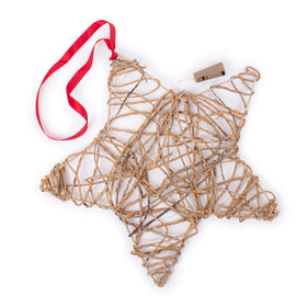 Christmas decor banana rope hanging star - handcrafted