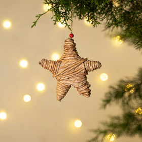 Christmas decor banana rope merry star hanging (set of 2)