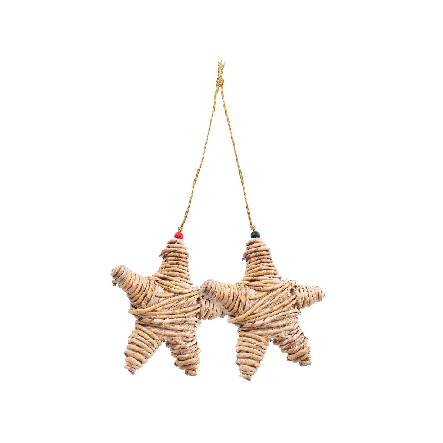 Christmas decor banana rope merry star hanging (set of 2)