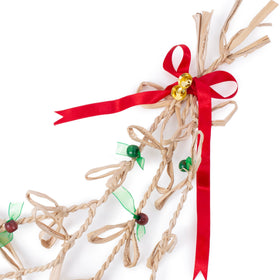 Christmas decor banana rope mistletoe hanging - handcrafted