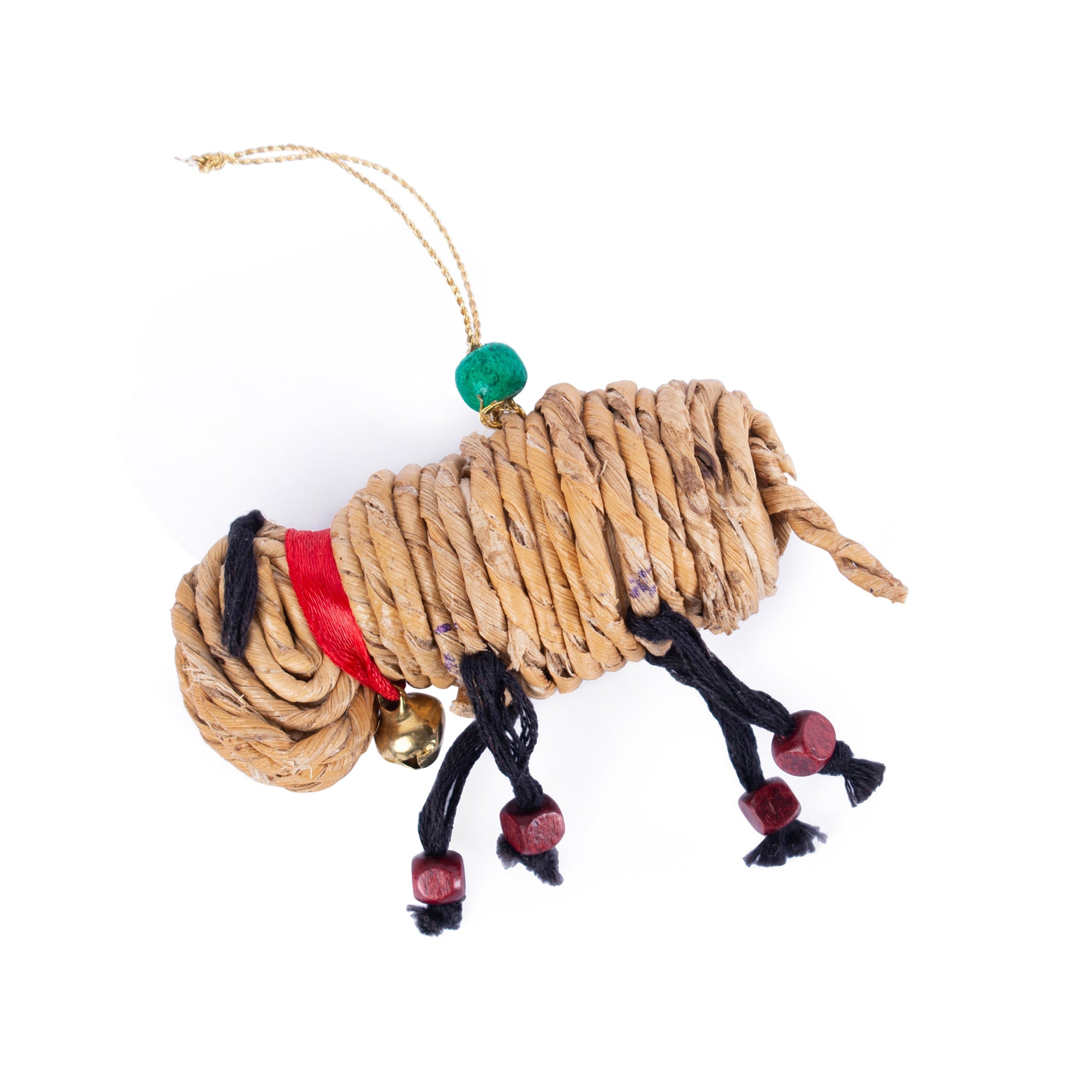 Christmas decor banana rope sheep hanging - handcrafted