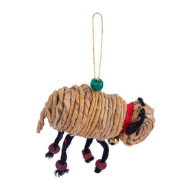 Christmas decor banana rope sheep hanging - handcrafted