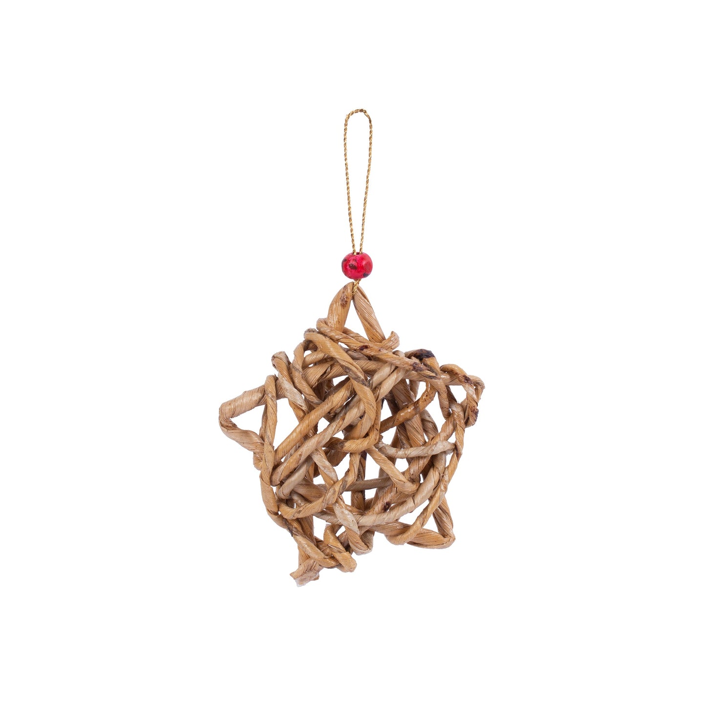 Christmas decor banana rope star hanging (set of 5)