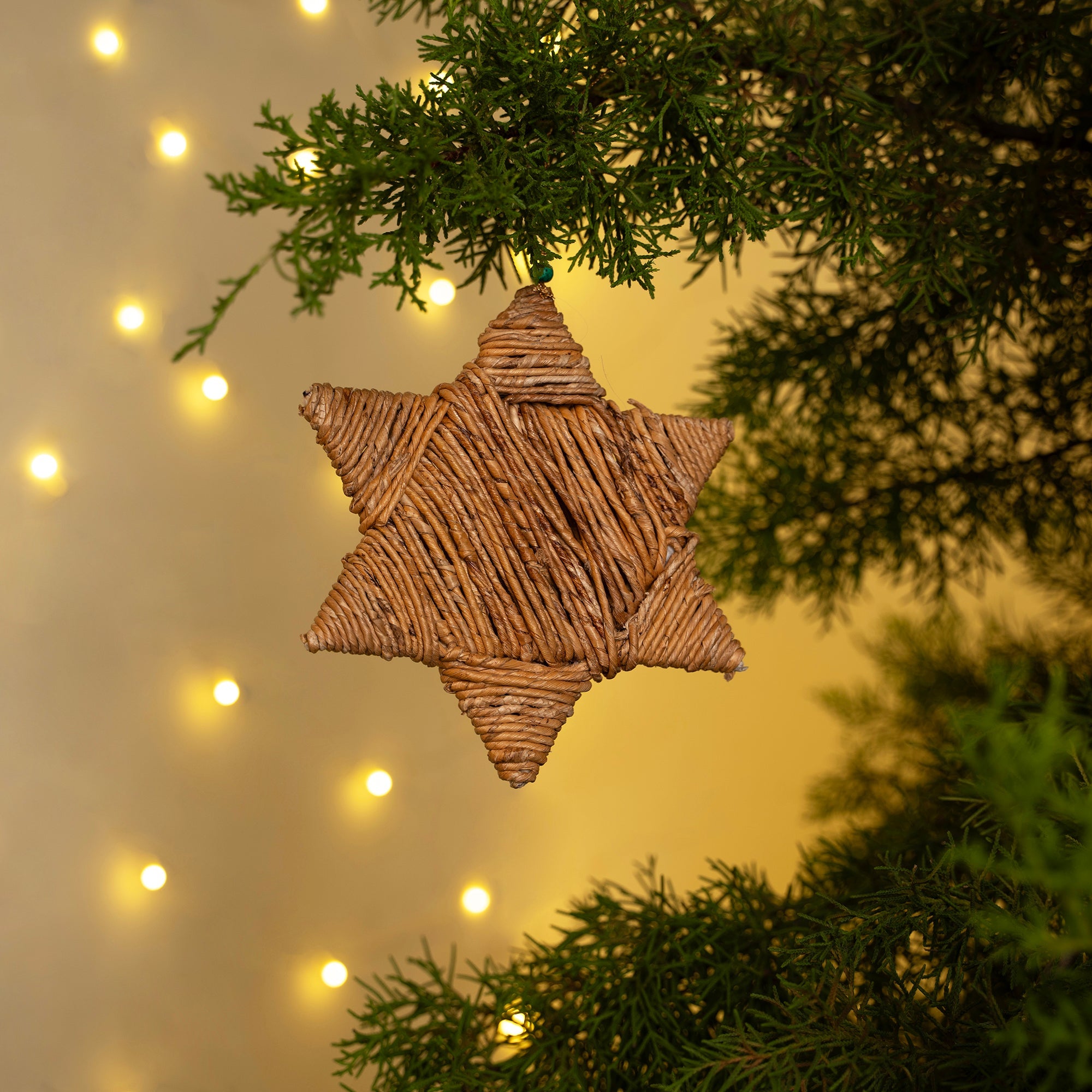 Christmas decor banana rope stary hanging (set of 2)