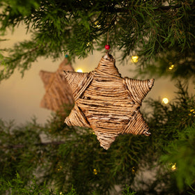 Christmas decor banana rope stary hanging (set of 2)