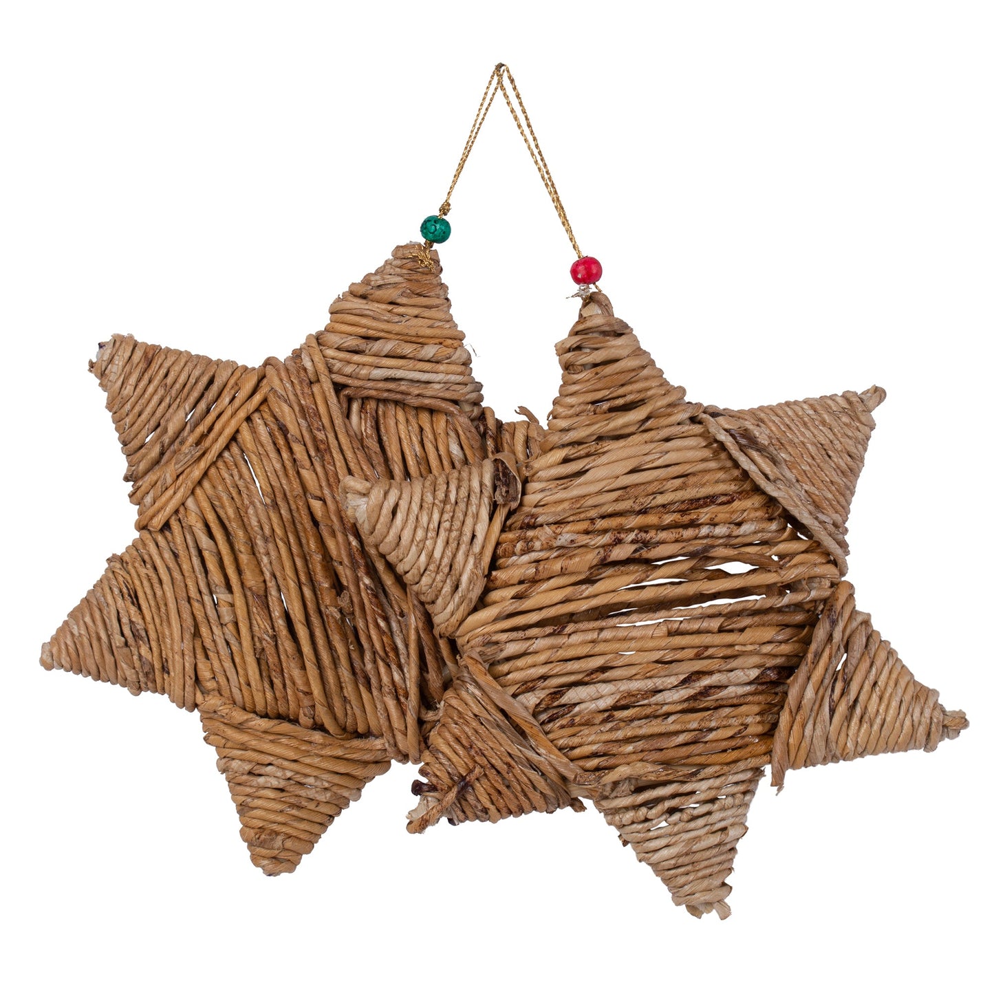 Christmas decor banana rope stary hanging (set of 2)