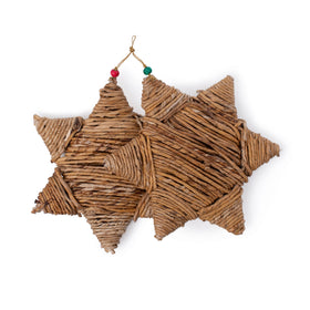 Christmas decor banana rope stary hanging (set of 2)