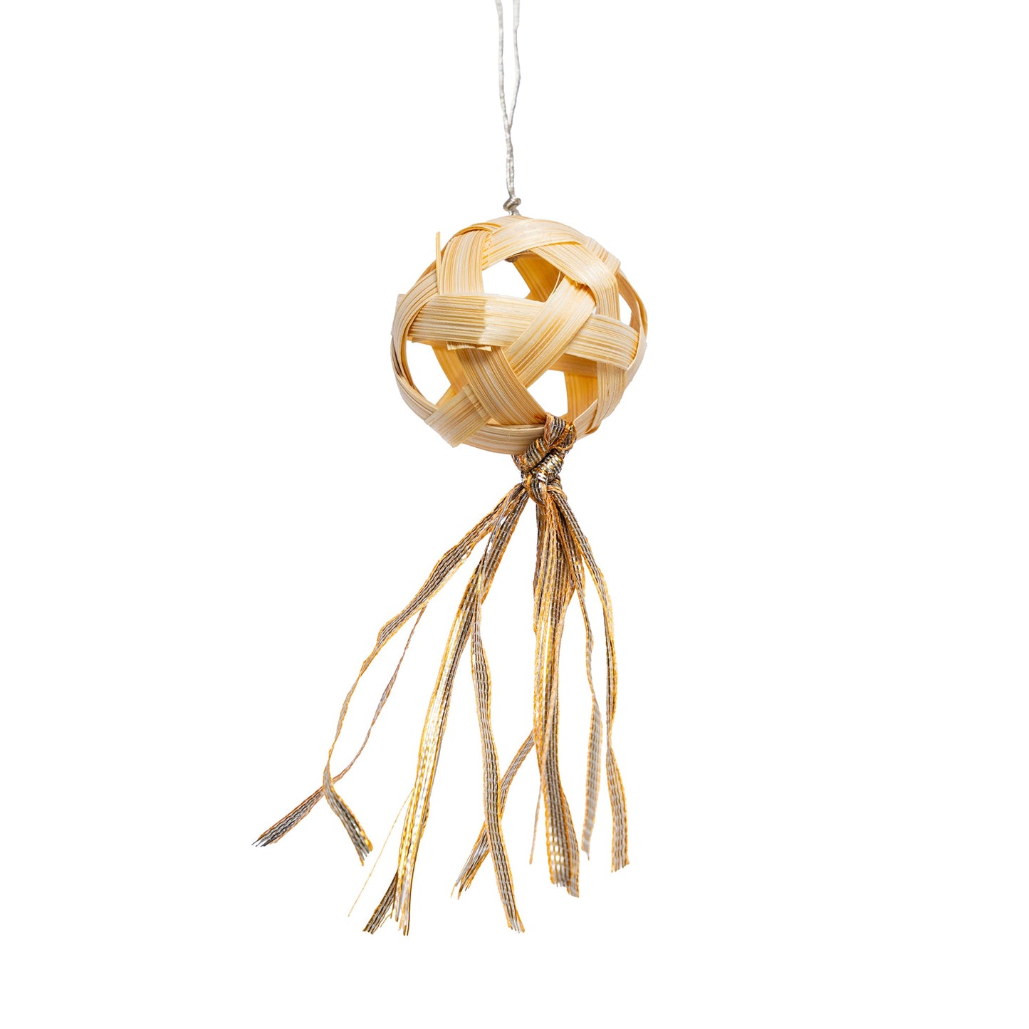 Christmas decor frill moon hanging (set of 5) - handcrafted