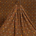Cinnamon brown kutch tie-dye cotton bandhani fabric 07