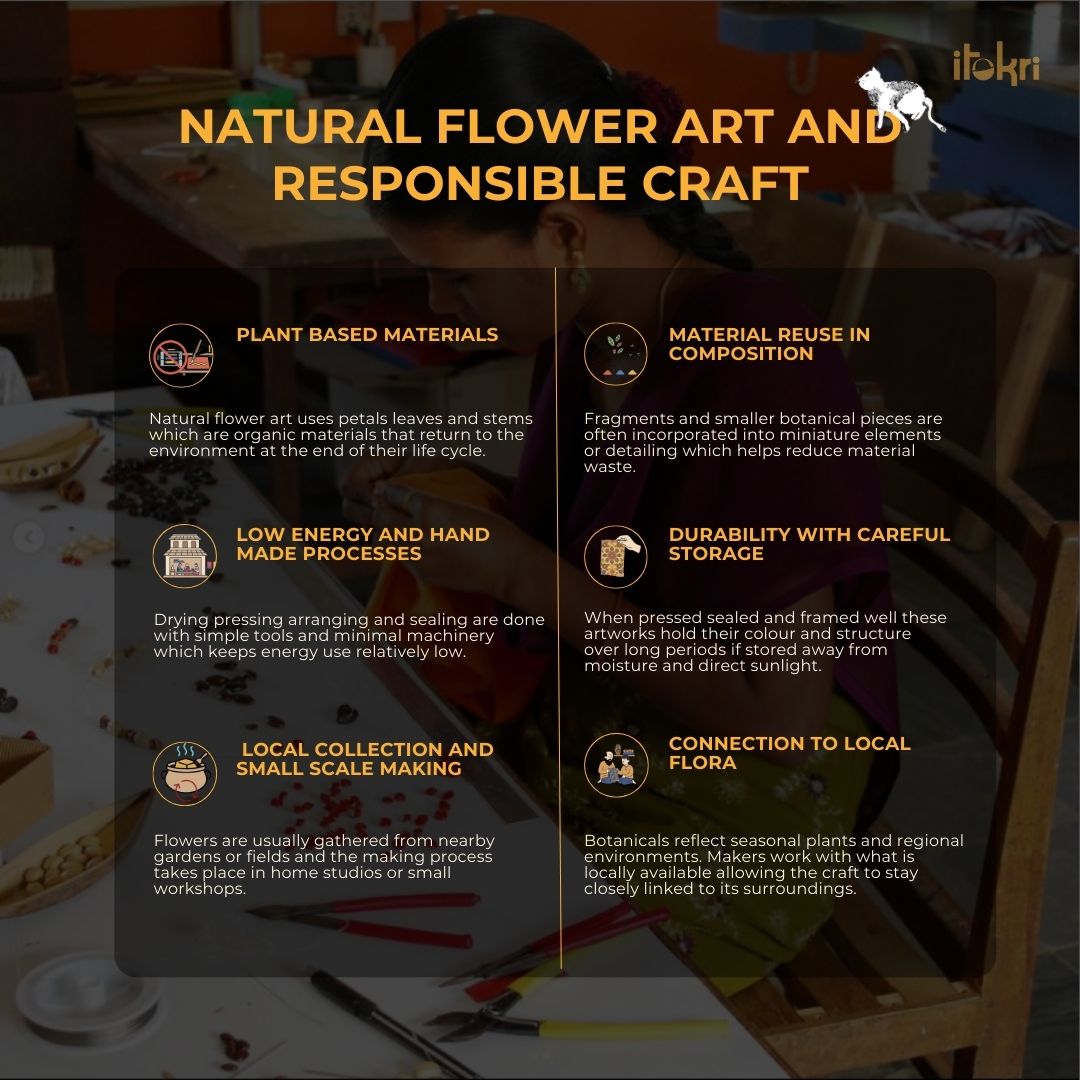 Classic natural flower art work wall hanging wooden frame