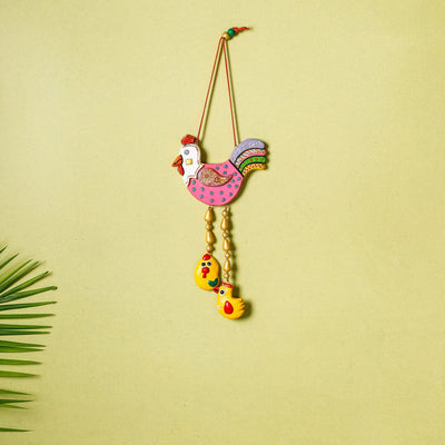  Bishnupur Handpainted Terracotta Wall Hanging 