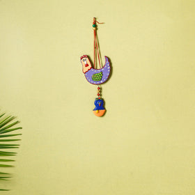  Bishnupur Handpainted Terracotta Wall Hanging 