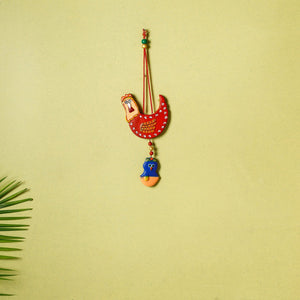  Bishnupur Handpainted Terracotta Wall Hanging 
