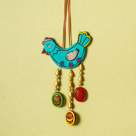  Bishnupur Handpainted Terracotta Wall Hanging 