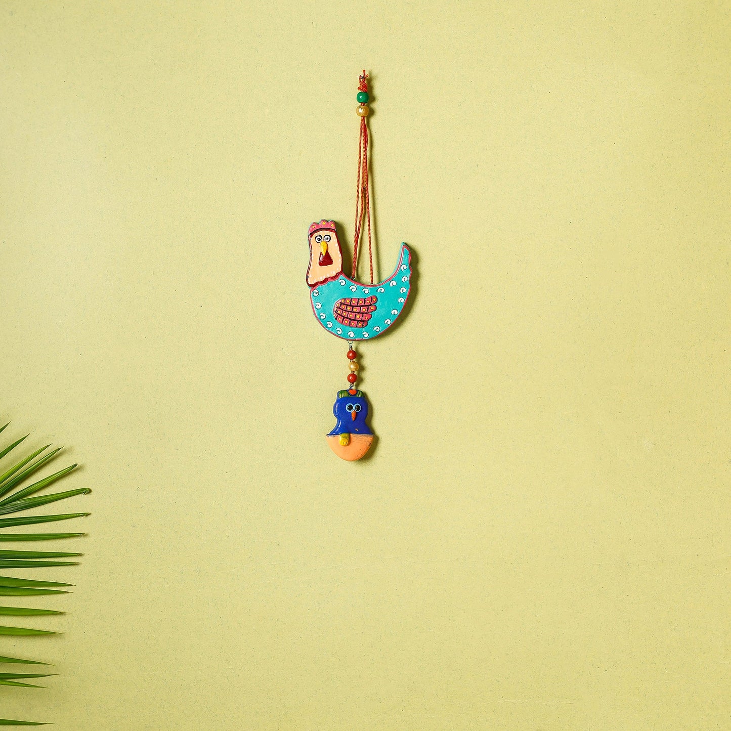  Bishnupur Handpainted Terracotta Wall Hanging 